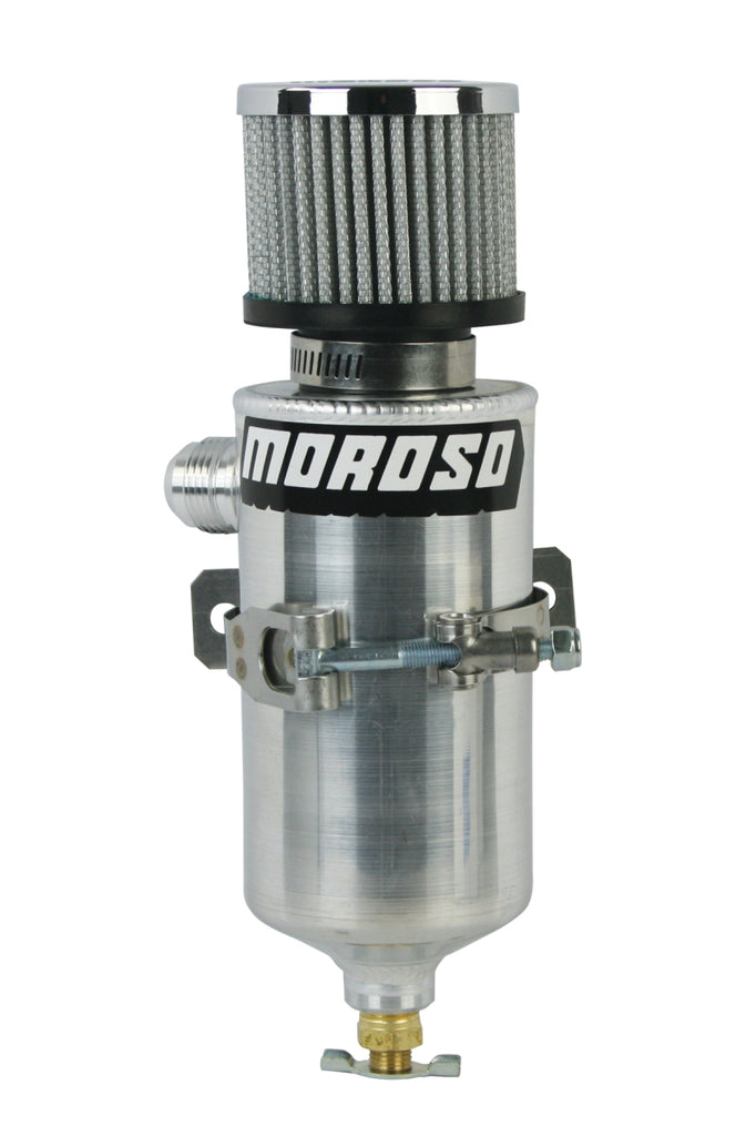 Moroso Breather Tank/Catch Can -12An Male Fitting - Aluminum - DTX Performance