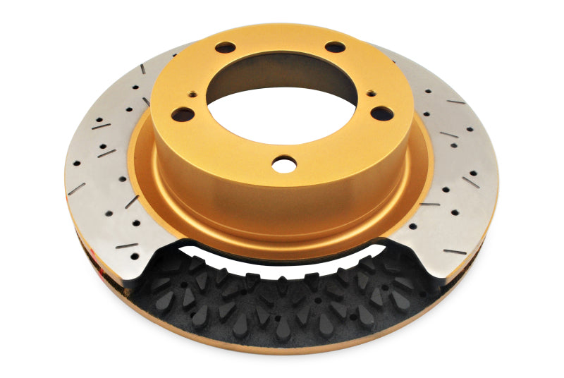 DBA 14-21 Volkswagen GTI (w/Perf Pkg 310mm Rear Disc) Rear 4000 Series Drilled & Slotted Rotor - DTX Performance