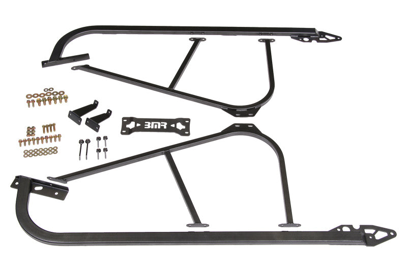 BMR 08-17 Challenger Bolt-On Subframe Connectors - Black Hammertone - DTX Performance