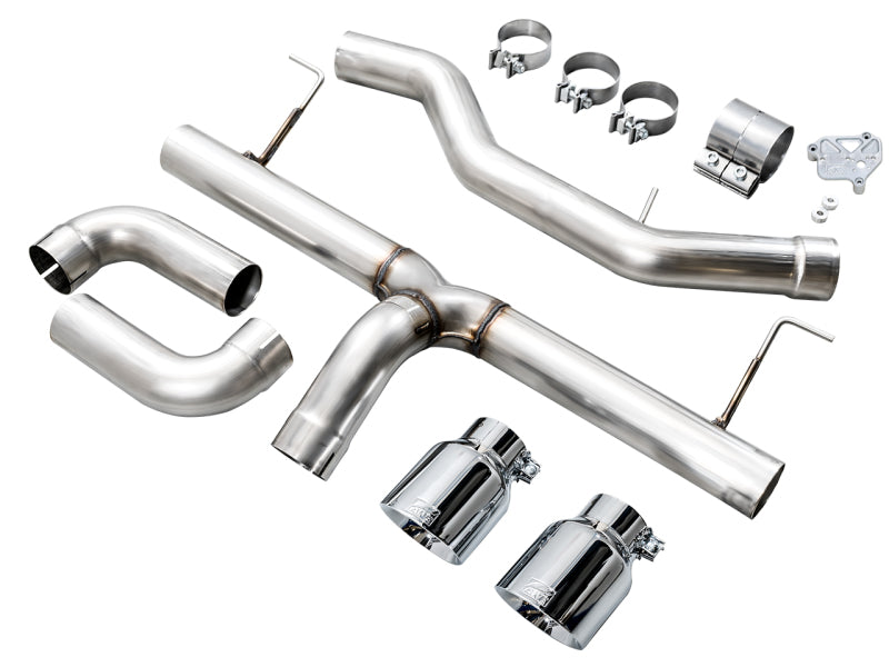 AWE 19-23 BMW 330i / 21-23 BMW 430i Base G2X Track Edition Axle Back Exhaust - Chrome Silver - DTX Performance