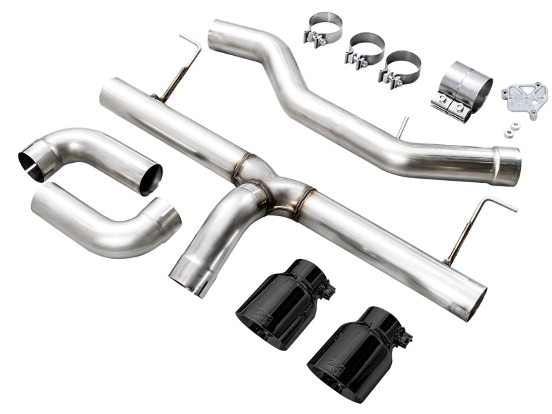 AWE 19-23 BMW 330i / 21-23 BMW 430i Base G2X Track Edition Axle Back Exhaust - Diamond Black - DTX Performance