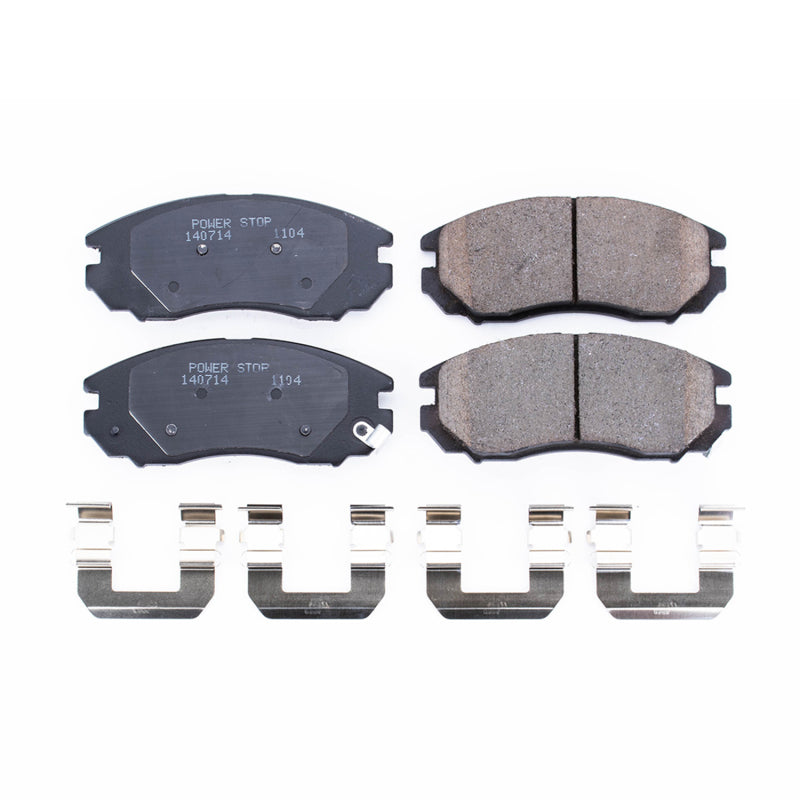 Power Stop 04-08 Hyundai Tiburon Front Z17 Evolution Ceramic Brake Pads w/Hardware - DTX Performance