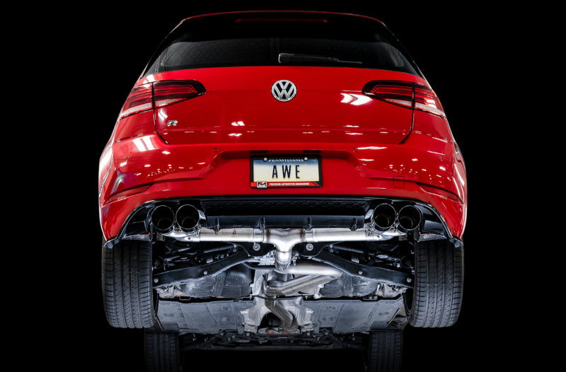 AWE Tuning 15-17 Volkswagen Golf R MK7 Track Edition Exhaust - Diamond Black Tips (102mm) - DTX Performance