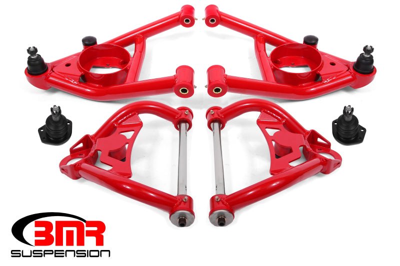 BMR 64-72 A-Body Upper And Lower A-Arm Kit - Red - DTX Performance