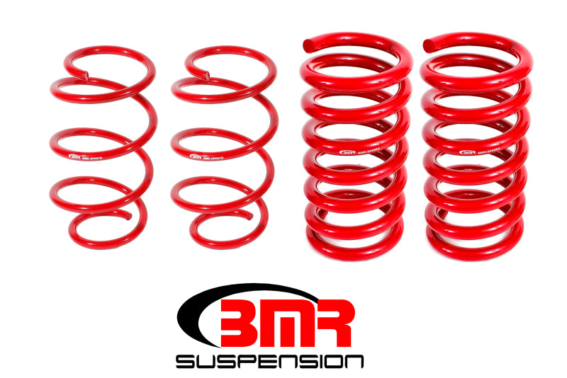 BMR 15-17 S550 Mustang Drag Version Lowering Springs (Set Of 4) - Red - DTX Performance