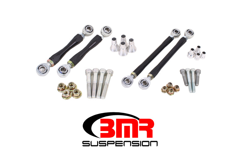 BMR 08-17 Challenger Front and Rear Sway Bar End Link Kit - Black - DTX Performance