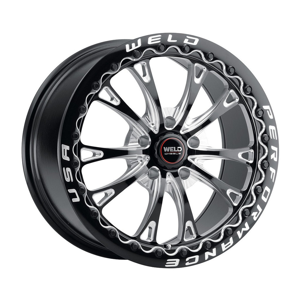 Weld Belmont Beadlock 17x10 / 5x114.3 BP / ET25 BS6.50 Gloss Black MIL - DTX Performance