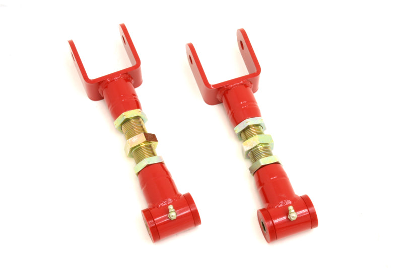 BMR 79-04 Fox Mustang Upper Control Arms On-Car Adj. (Polyurethane) - Red - DTX Performance