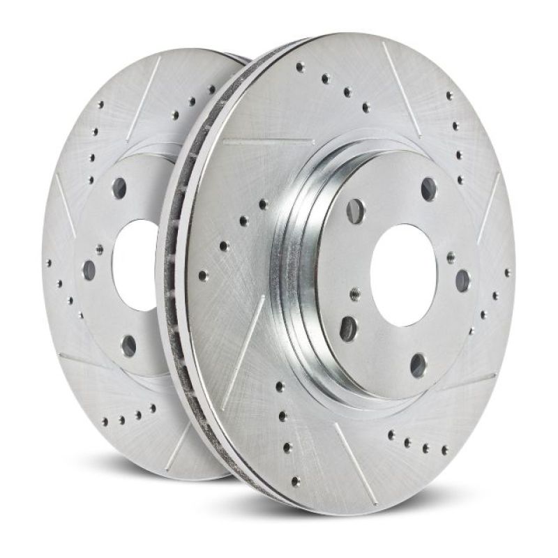 Power Stop 02-05 Ford Thunderbird Front Evolution Drilled & Slotted Rotors - Pair - DTX Performance