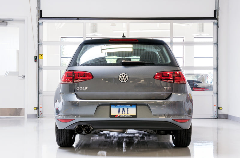 AWE Tuning VW MK7 Golf 1.8T Track Edition Exhaust w/Diamond Black Tips (90mm) - DTX Performance