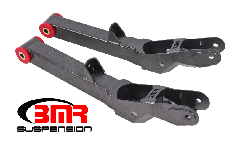 BMR 10-15 5th Gen Camaro Rear Lower Control Arms Non-Adj. (Polyurethane) - Black Hammertone - DTX Performance