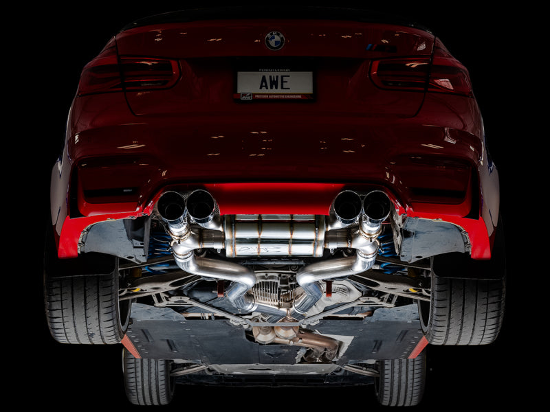 AWE Tuning BMW F8X M3/M4 SwitchPath Catback Exhaust - Chrome Silver Tips - DTX Performance