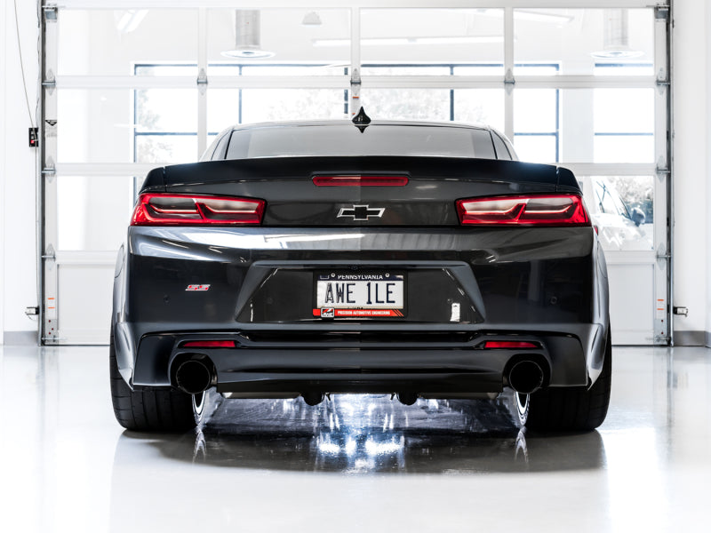 AWE Tuning 16-19 Chevrolet Camaro SS Axle-back Exhaust - Track Edition (Diamond Black Tips) - DTX Performance