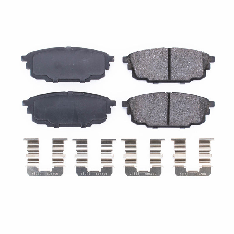 Power Stop 01-03 Mazda Protege Rear Z17 Evolution Ceramic Brake Pads w/Hardware - DTX Performance