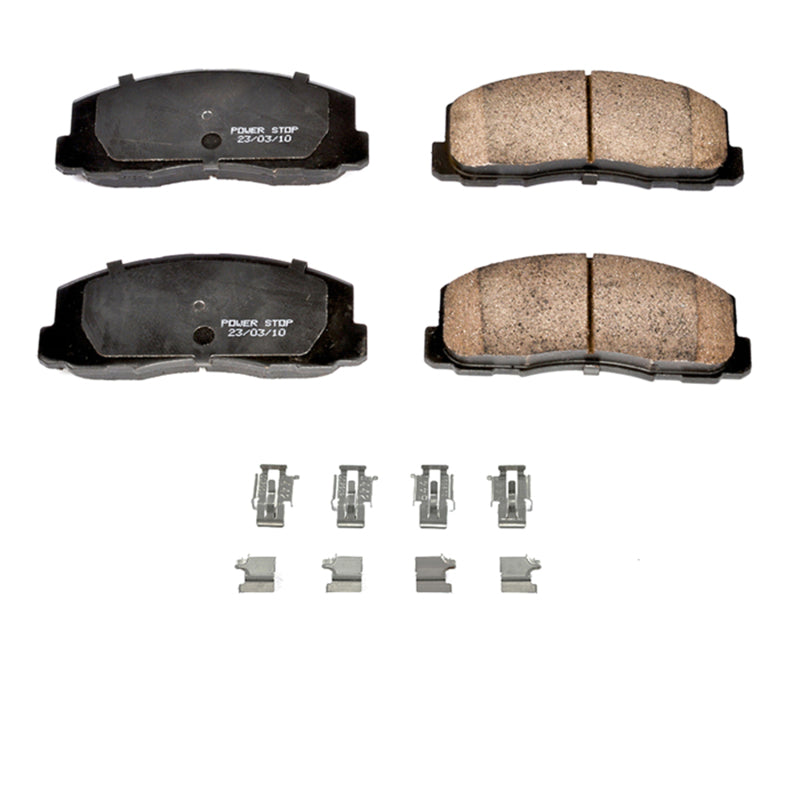 Power Stop 1990 Eagle Talon Front Z17 Evo Ceramic Brake Pad w/Hardware - DTX Performance