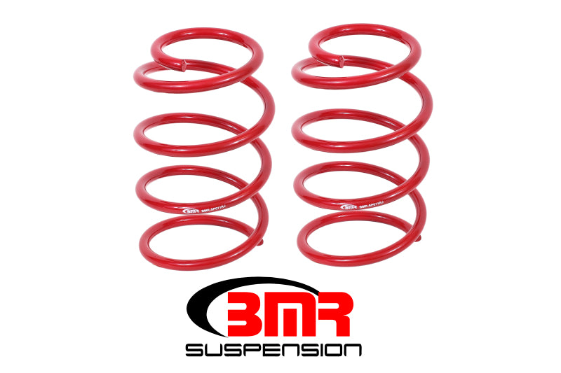 BMR 05-14 S197 Mustang GT Front Performance Version Lowering Springs - Red - DTX Performance