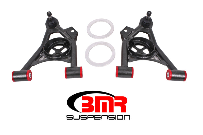 BMR 79-93 Mustang Fox Lower Control A-Arm Front w/ Spring Pocket/Tall Ball Joint - Black Hammertone - DTX Performance