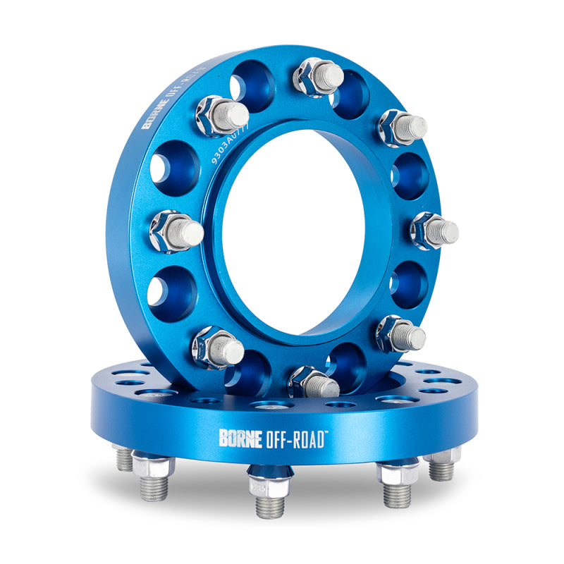 Mishimoto Borne Off-Road Wheel Spacers 8x165.1 116.7 25 M14 Blue - DTX Performance