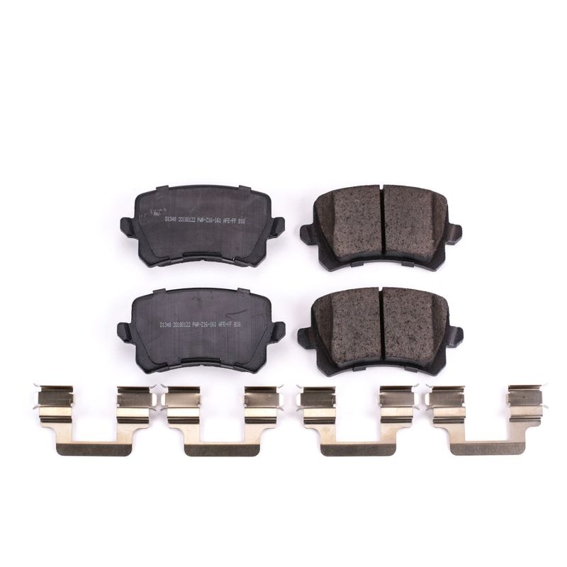 Power Stop 2015 Audi Q3 Rear Z17 Evolution Ceramic Brake Pads w/Hardware - DTX Performance