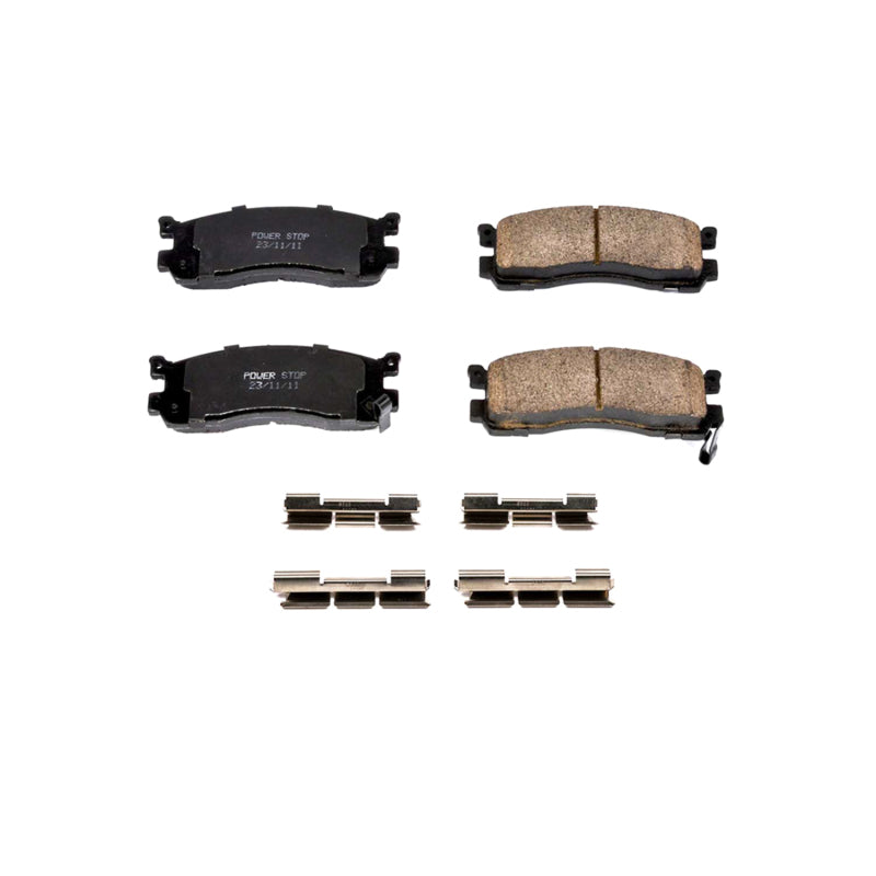 Power Stop 92-95 Mazda 929 Rear Z17 Evo Ceramic Brake Pad w/Hardware - DTX Performance