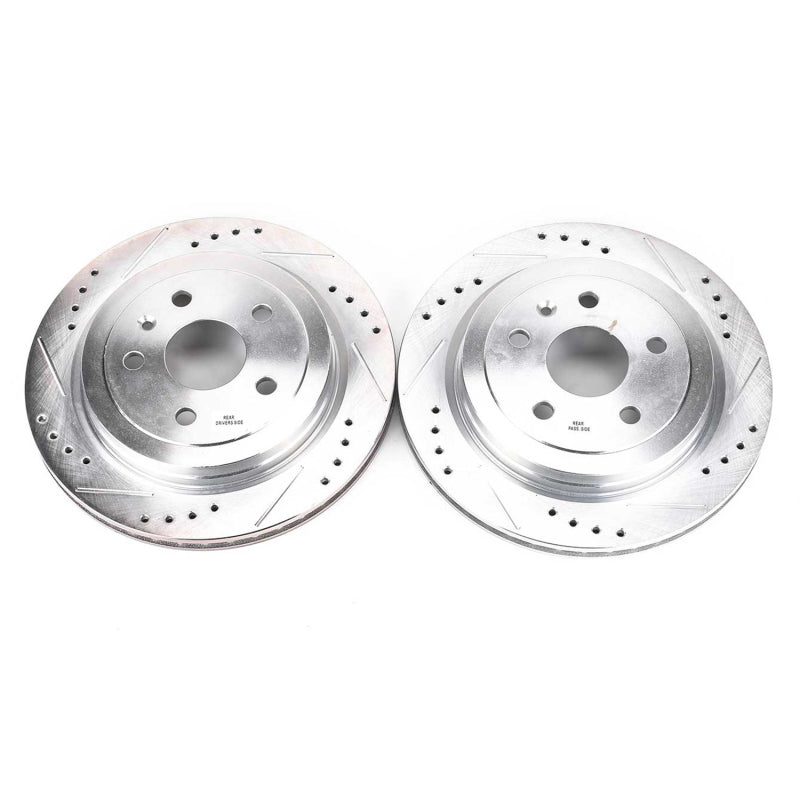 Power Stop 08-18 Cadillac CTS Rear Evolution Drilled & Slotted Rotors - Pair - DTX Performance