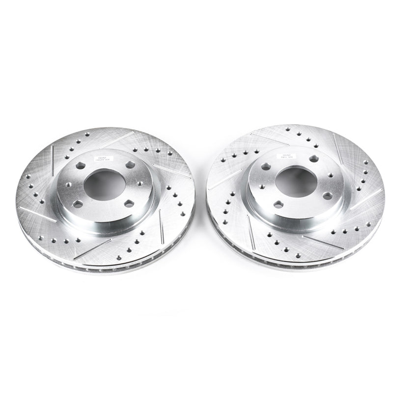 Power Stop 08-11 Ford Focus Front Evolution Drilled & Slotted Rotors - Pair - DTX Performance