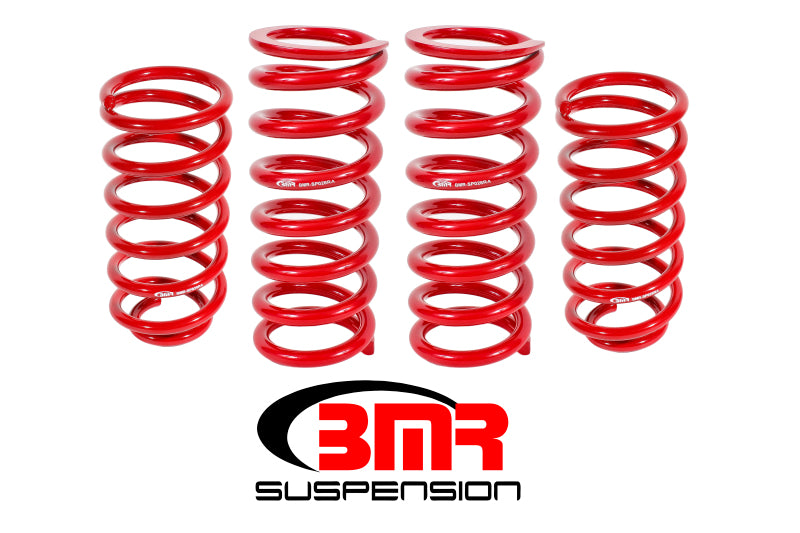 BMR 79-04 Fox Mustang Lowering Spring Kit (Set Of 4) - Red - DTX Performance