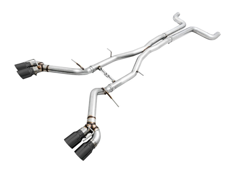 AWE Tuning 16-19 Chevy Camaro SS Non-Res Cat-Back Exhaust - Track Edition (Quad Diamond Black Tips) - DTX Performance