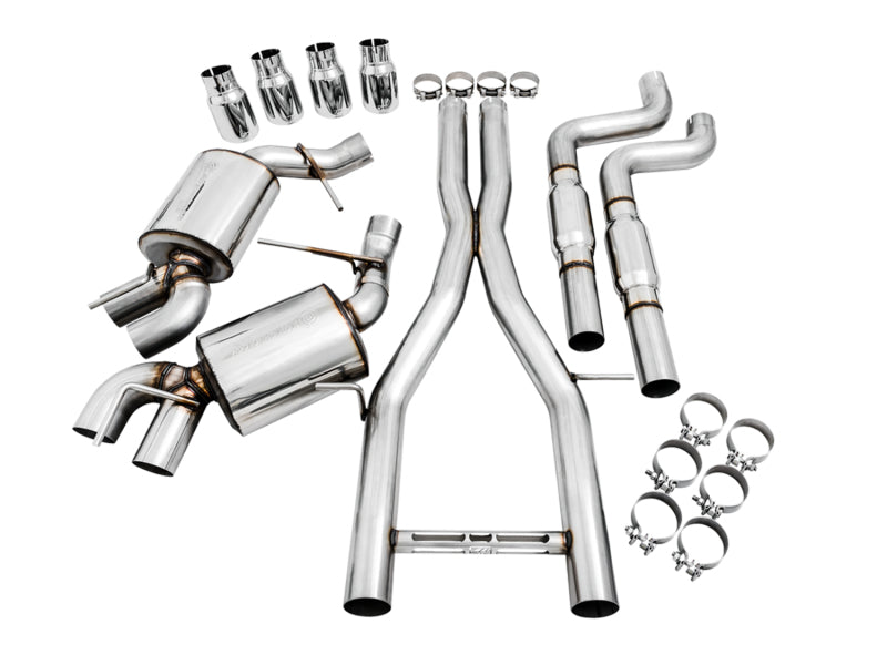 AWE Tuning 16-19 Chevy Camaro SS Res Cat-Back Exhaust -Touring Edition (Quad Chrome Silver Tips) - DTX Performance