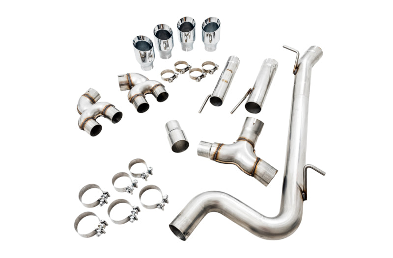 AWE Tuning MK7.5 Golf R Track Edition Exhaust w/Chrome Silver Tips 102mm - DTX Performance