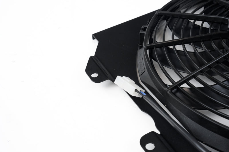 CSF 92-00 Honda Civic All-Aluminum Fan Shroud w/12in SPAL Fan - Black Finish - DTX Performance