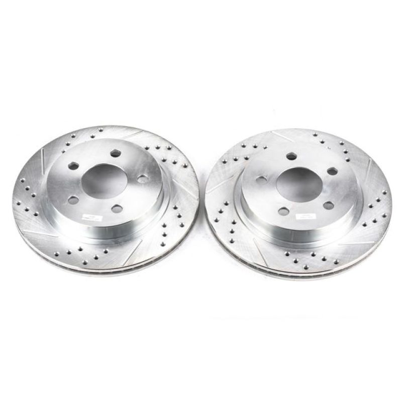 Power Stop 93-97 Chevrolet Camaro Rear Evolution Drilled & Slotted Rotors - Pair - DTX Performance