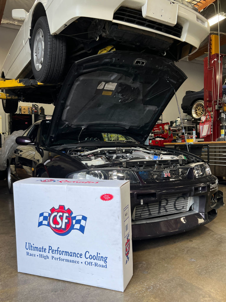 CSF Nissan R33 Skyline GT-R/GTS Full Billet Aluminum High-Performance Radiator - DTX Performance