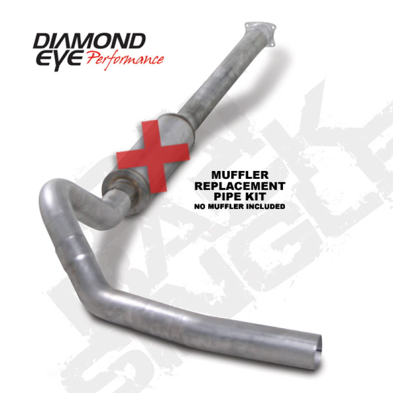 Diamond Eye KIT 4in CB MFLR RPLCMENT PIPE SGL AL: 01-05 CHEVY/GMC 6.6L 2500/3500 - DTX Performance