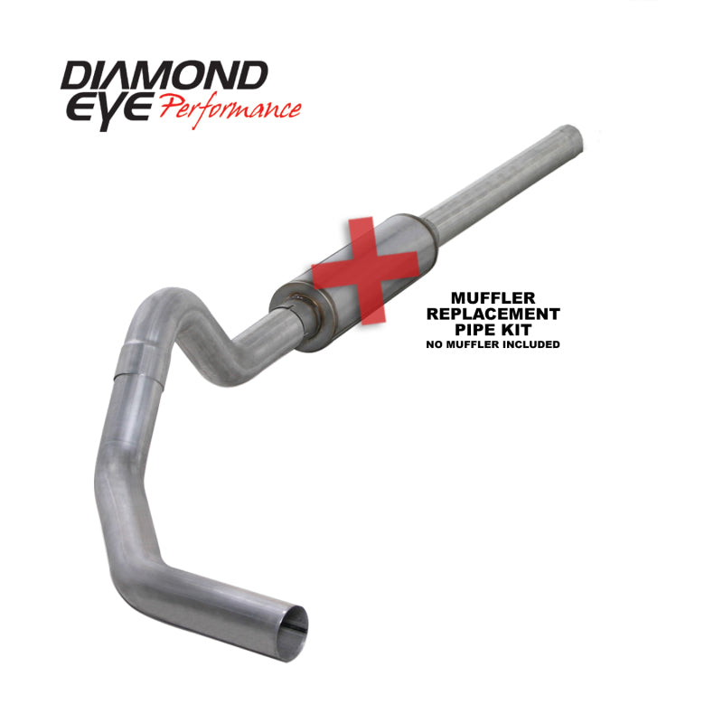 Diamond Eye KIT 4in CB MFLR RPLCMENT PIPE SGL AL: 2004.5-2007.5 DODGE CUMMINS 600 - DTX Performance