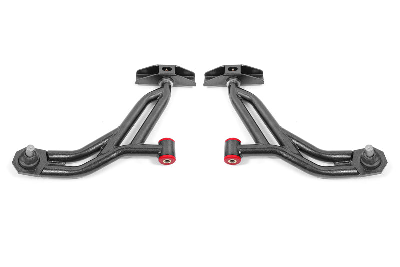 BMR 10-14 Ford Mustang / Shelby GT500 Non-Adj. Lower A-Arms (Poly/Delrin) - Black Hammertone - DTX Performance