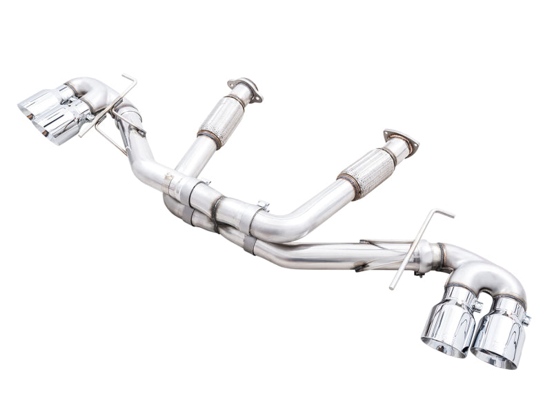 AWE Tuning 2020 Chevrolet Corvette (C8) Track Edition Exhaust - Quad Chrome Silver Tips - DTX Performance