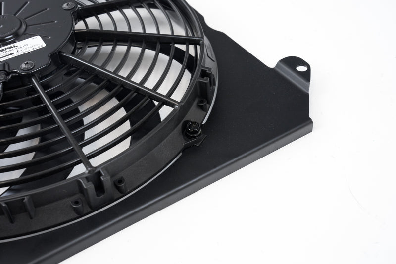 CSF 92-00 Honda Civic All-Aluminum Fan Shroud w/12in SPAL Fan - Black Finish - DTX Performance