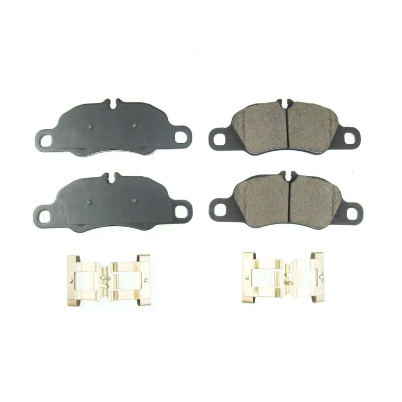 Power Stop 17-18 Porsche 718 Boxster Front Z17 Evolution Ceramic Brake Pads w/Hardware - DTX Performance