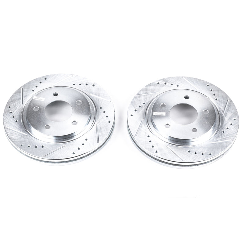 Power Stop 95-96 Buick Regal Front Evolution Drilled & Slotted Rotors - Pair - DTX Performance