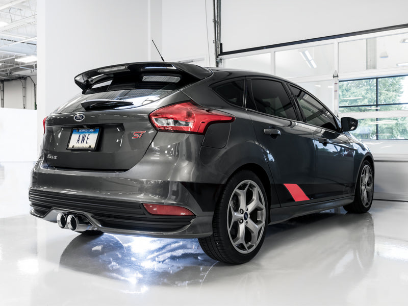 AWE Tuning Ford Focus ST Track Edition Cat-back Exhaust - Chrome Silver Tips - DTX Performance