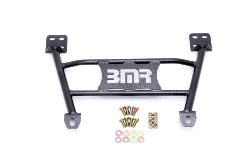 BMR 05-14 S197 Mustang Radiator Support Chassis Brace - Black Hammertone - DTX Performance