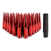 Load image into Gallery viewer, Mishimoto Mishimoto Steel Spiked Lug Nuts M14 x 1.5 32pc Set Red - DTX Performance