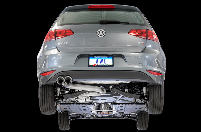 AWE Tuning VW MK7 Golf 1.8T Track Edition Exhaust w/Diamond Black Tips (90mm) - DTX Performance