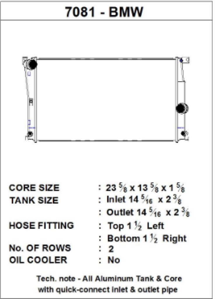 CSF BMW 2 Seires (F22/F23) / BMW 3 Series (F30/F31/F34) / BMW 4 Series (F32/F33/F36) A/T Radiator - DTX Performance