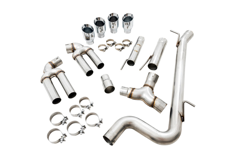 AWE Tuning Audi 8V S3 Track Edition Exhaust w/Chrome Silver Tips 102mm - DTX Performance