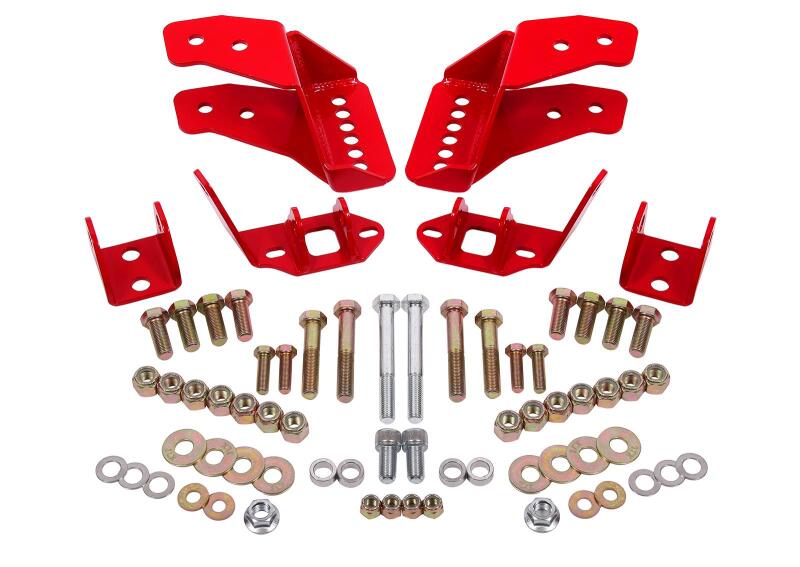 BMR 78-87 G-Body Coilover Conversion Kit Rear Adjustable Shock Mount Without CAB - Red - DTX Performance