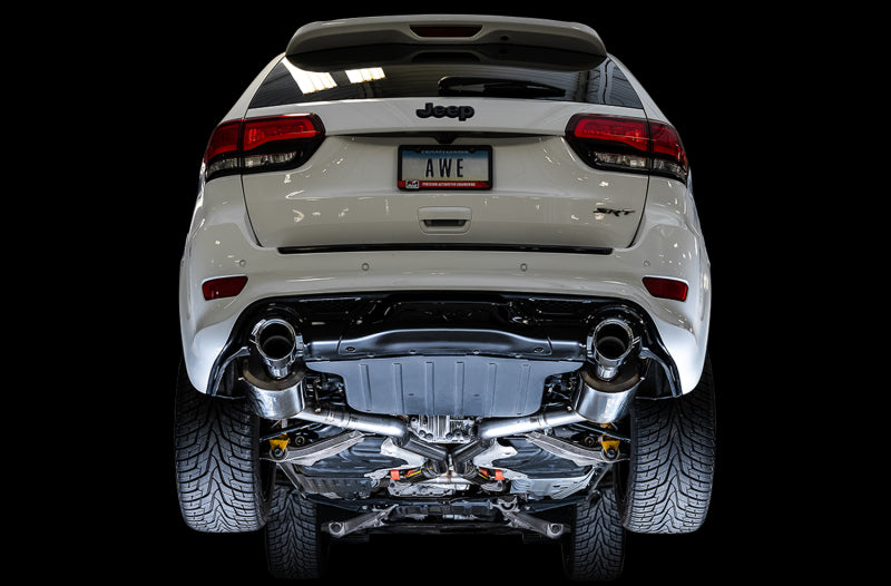 AWE Tuning 2020 Jeep Grand Cherokee SRT Track Edition Exhaust - Chrome Silver Tips - DTX Performance