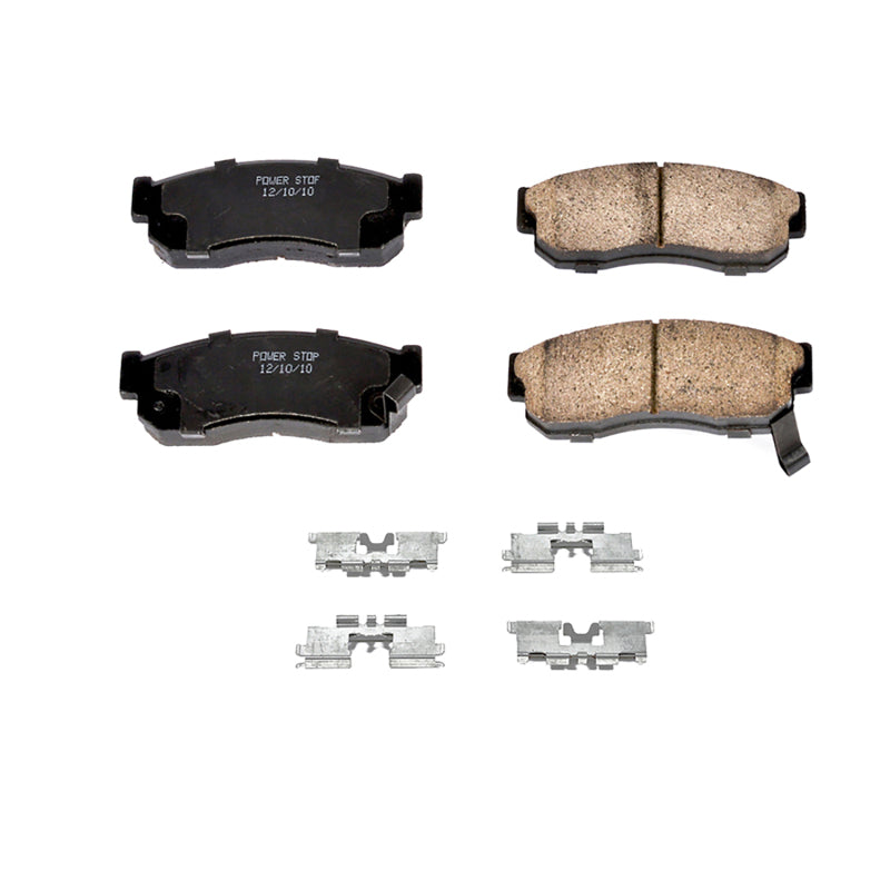 Power Stop 1983 Nissan Pulsar Front Z17 Evo Ceramic Brake Pad w/Hardware - DTX Performance