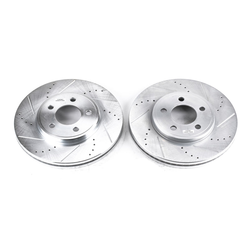 Power Stop 03-11 Ford Crown Victoria Front Evolution Drilled & Slotted Rotors - Pair - DTX Performance